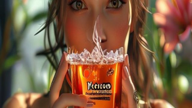 Women's skin care drink lily tea