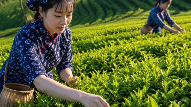 [Picture] The thousand-acre tea garden in Mojiang enters the picking season, and the tea garden is fragrant and beautiful